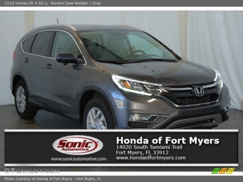 Modern Steel Metallic / Gray 2016 Honda CR-V EX-L
