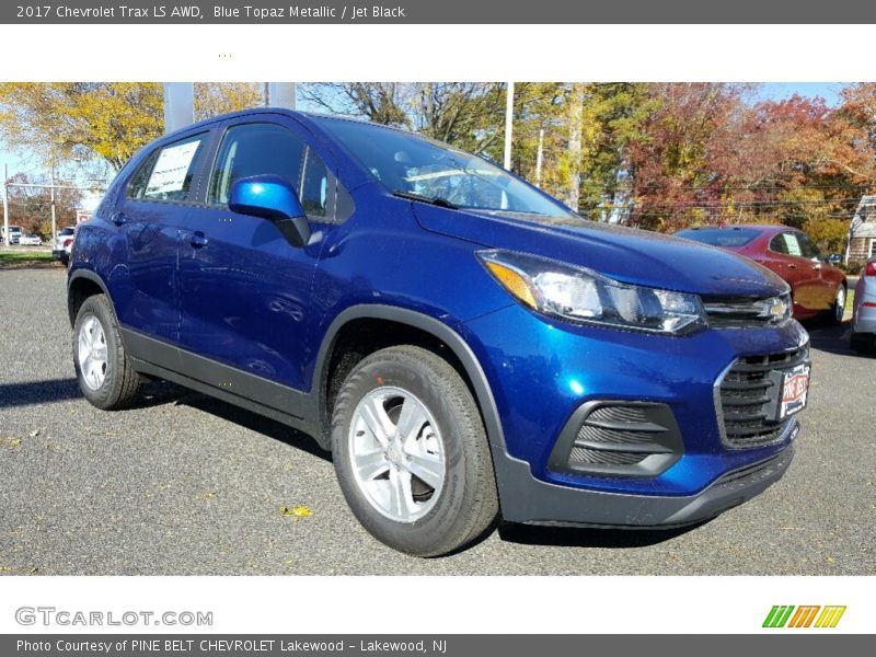Blue Topaz Metallic / Jet Black 2017 Chevrolet Trax LS AWD