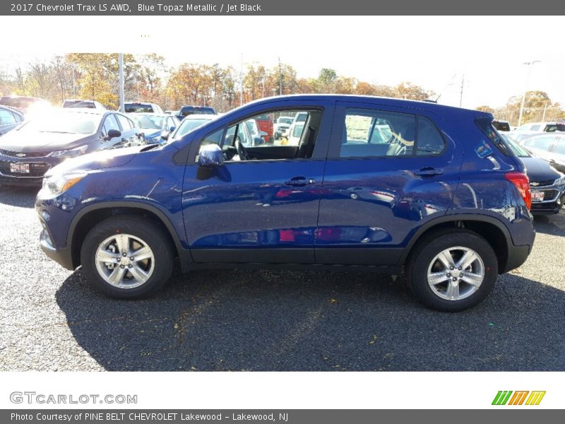 Blue Topaz Metallic / Jet Black 2017 Chevrolet Trax LS AWD