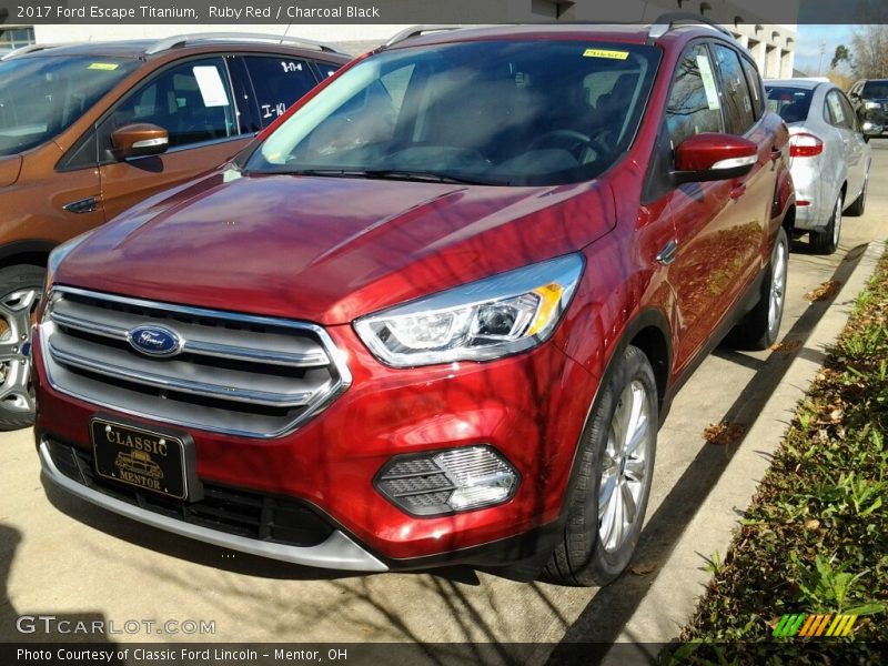 Ruby Red / Charcoal Black 2017 Ford Escape Titanium