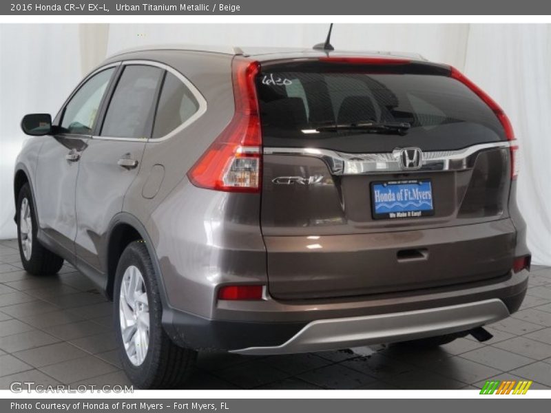 Urban Titanium Metallic / Beige 2016 Honda CR-V EX-L