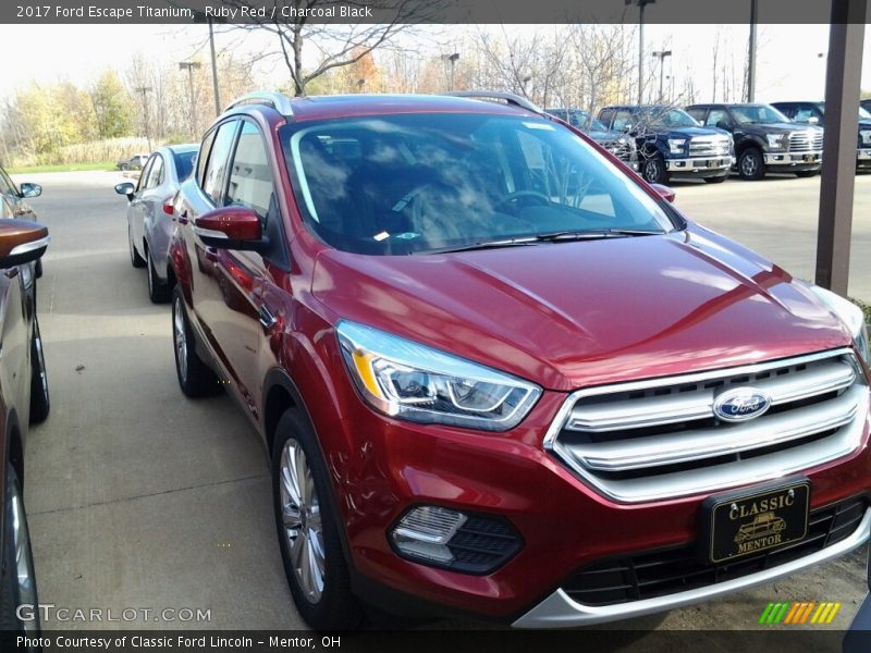 Ruby Red / Charcoal Black 2017 Ford Escape Titanium