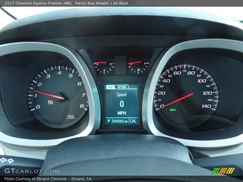 Patriot Blue Metallic / Jet Black 2017 Chevrolet Equinox Premier AWD