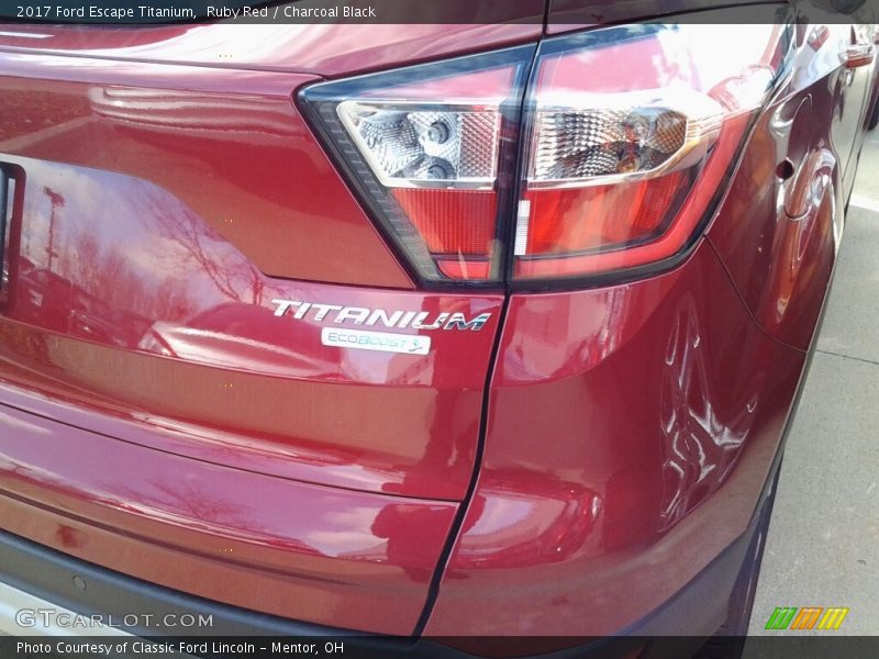Ruby Red / Charcoal Black 2017 Ford Escape Titanium