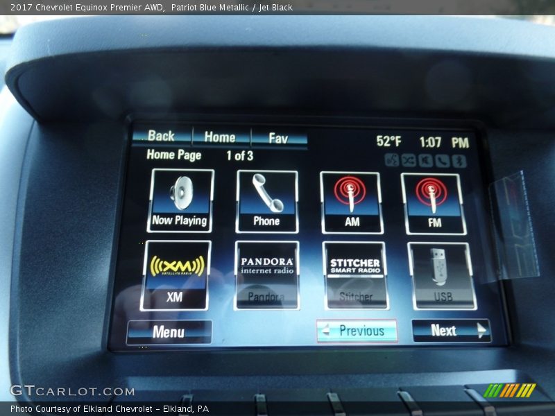 Patriot Blue Metallic / Jet Black 2017 Chevrolet Equinox Premier AWD