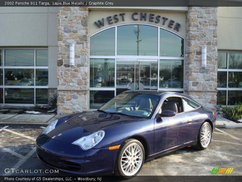 Lapis Blue Metallic / Graphite Grey 2002 Porsche 911 Targa