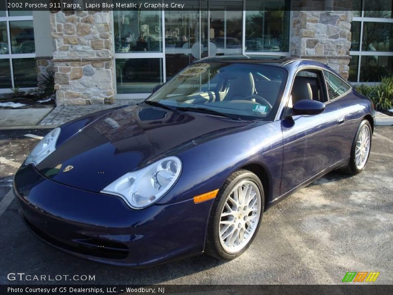 Lapis Blue Metallic / Graphite Grey 2002 Porsche 911 Targa