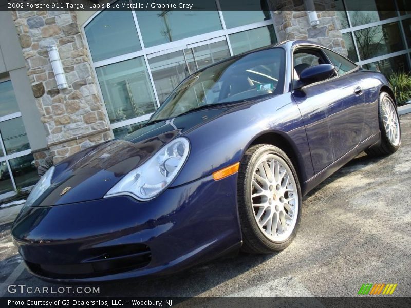 Lapis Blue Metallic / Graphite Grey 2002 Porsche 911 Targa