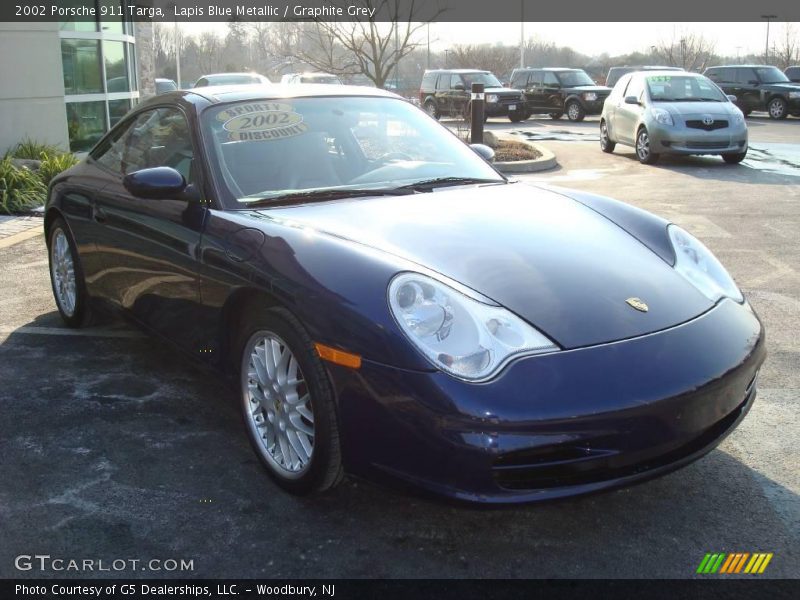 Lapis Blue Metallic / Graphite Grey 2002 Porsche 911 Targa