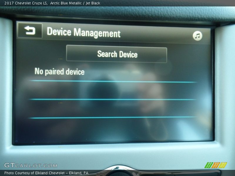 Arctic Blue Metallic / Jet Black 2017 Chevrolet Cruze LS