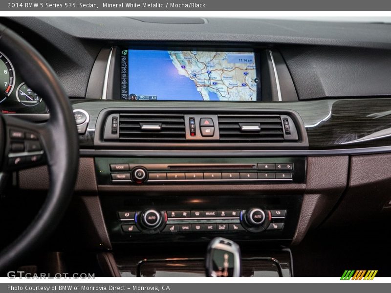 Mineral White Metallic / Mocha/Black 2014 BMW 5 Series 535i Sedan
