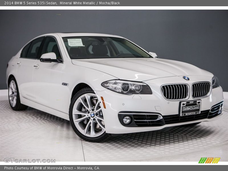 Mineral White Metallic / Mocha/Black 2014 BMW 5 Series 535i Sedan