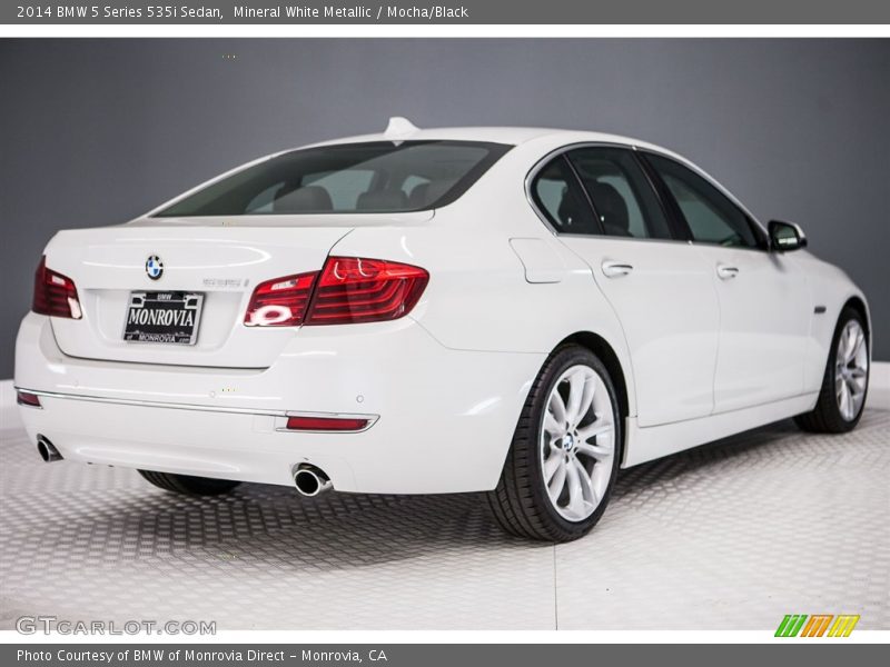 Mineral White Metallic / Mocha/Black 2014 BMW 5 Series 535i Sedan