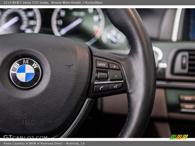 Mineral White Metallic / Mocha/Black 2014 BMW 5 Series 535i Sedan