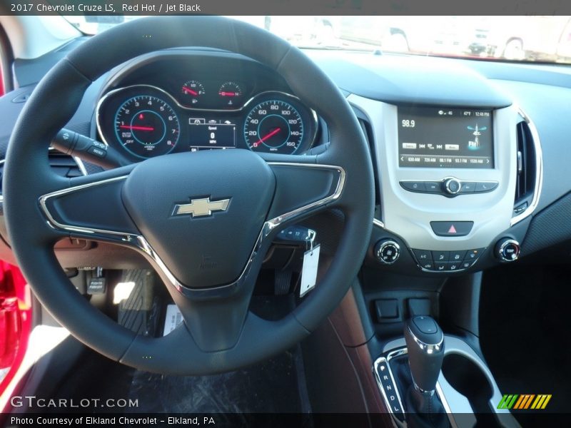 Red Hot / Jet Black 2017 Chevrolet Cruze LS