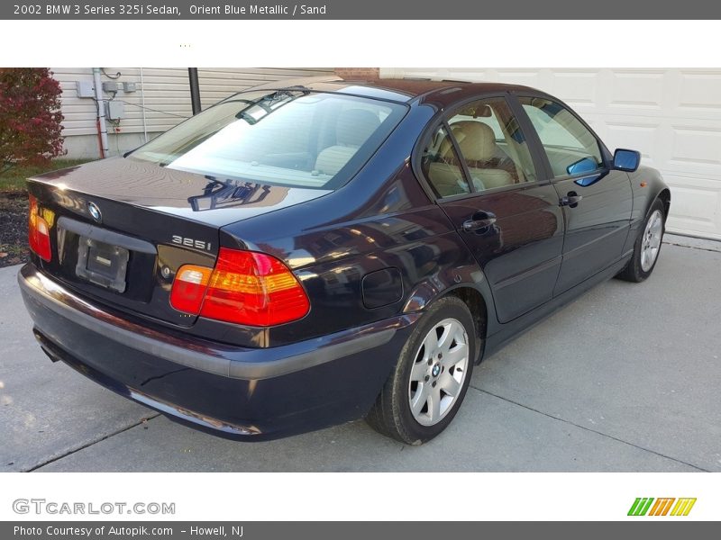 Orient Blue Metallic / Sand 2002 BMW 3 Series 325i Sedan