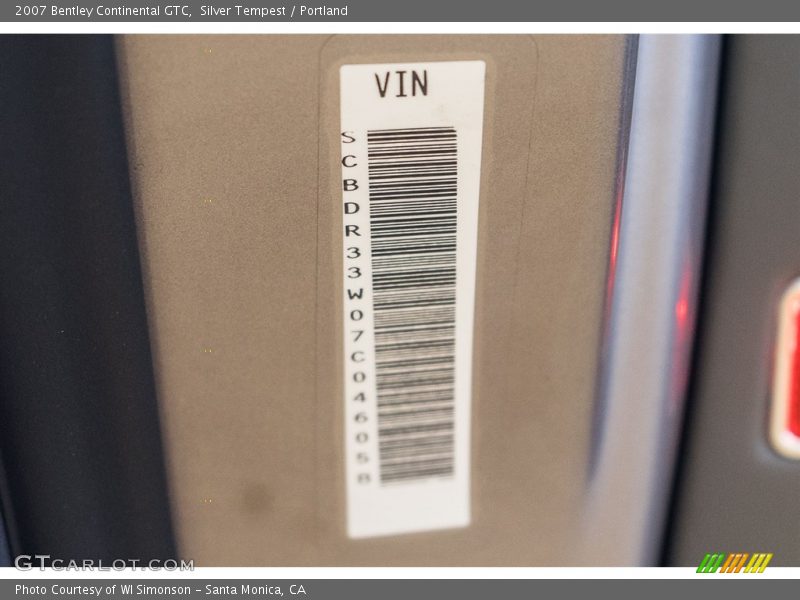 Silver Tempest / Portland 2007 Bentley Continental GTC