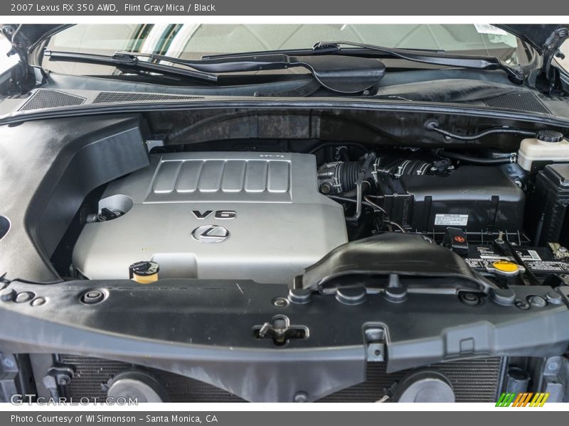Flint Gray Mica / Black 2007 Lexus RX 350 AWD
