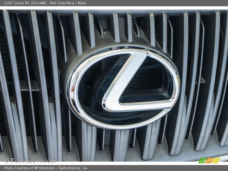 Flint Gray Mica / Black 2007 Lexus RX 350 AWD