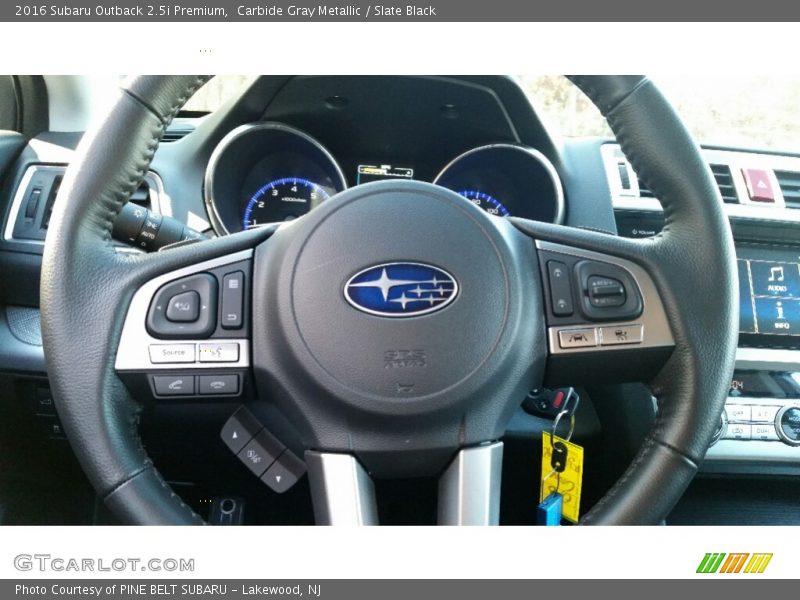 Carbide Gray Metallic / Slate Black 2016 Subaru Outback 2.5i Premium