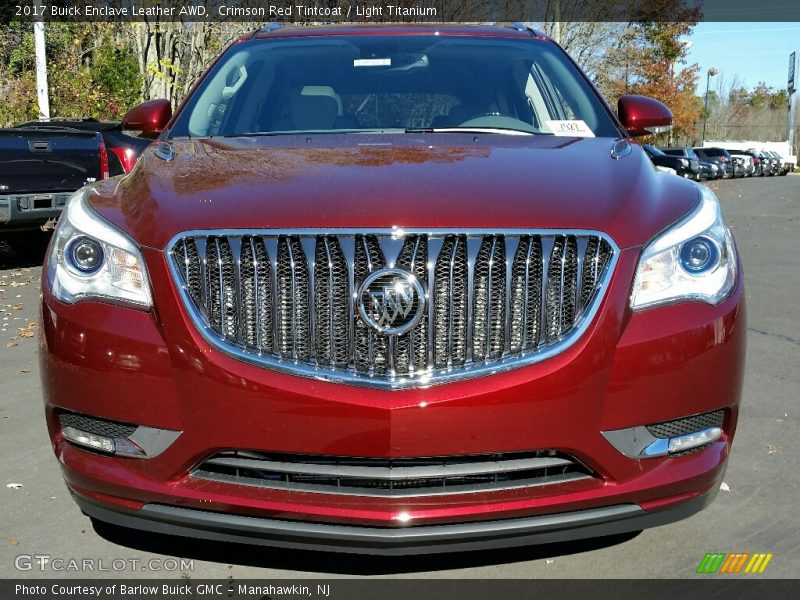 Crimson Red Tintcoat / Light Titanium 2017 Buick Enclave Leather AWD