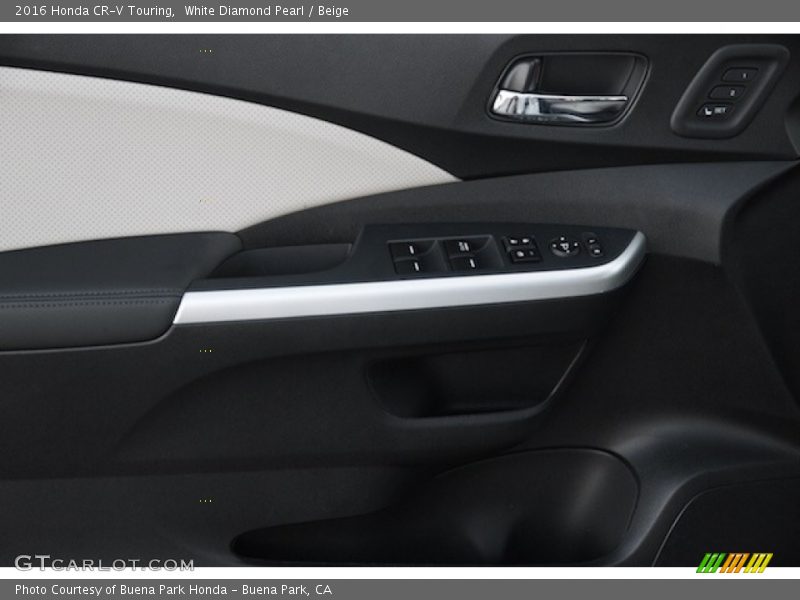 White Diamond Pearl / Beige 2016 Honda CR-V Touring