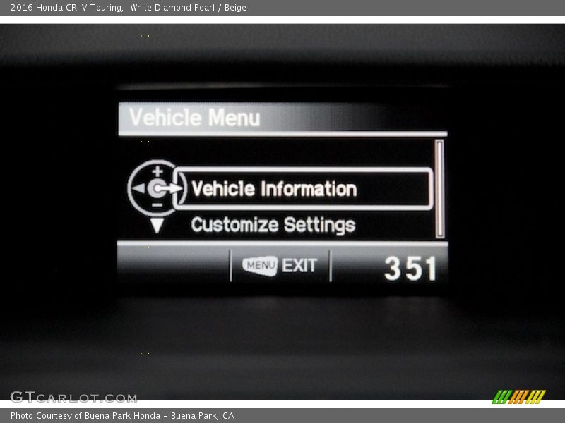White Diamond Pearl / Beige 2016 Honda CR-V Touring
