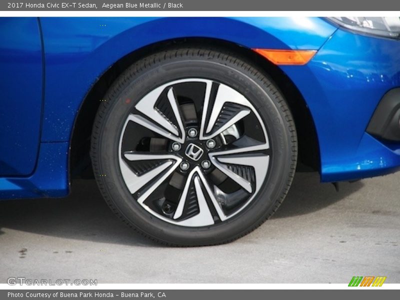 Aegean Blue Metallic / Black 2017 Honda Civic EX-T Sedan