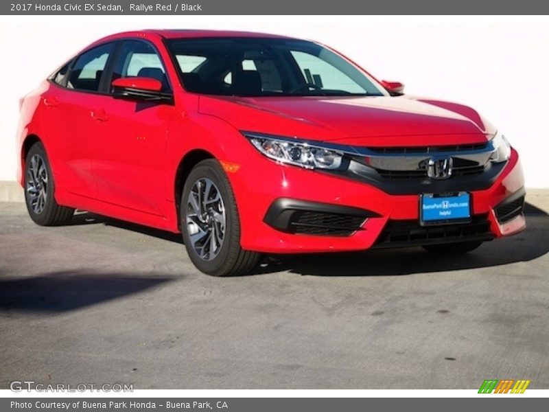 Rallye Red / Black 2017 Honda Civic EX Sedan