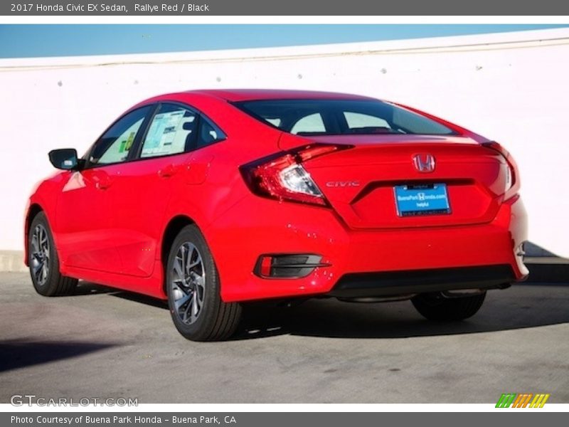 Rallye Red / Black 2017 Honda Civic EX Sedan