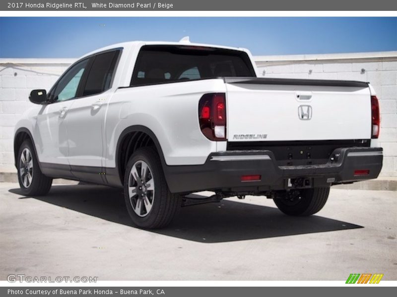 White Diamond Pearl / Beige 2017 Honda Ridgeline RTL