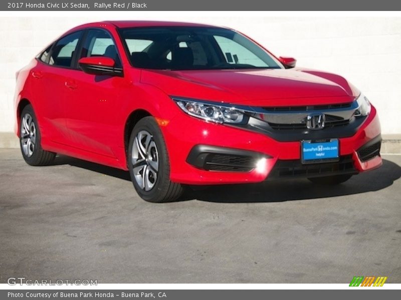 Rallye Red / Black 2017 Honda Civic LX Sedan
