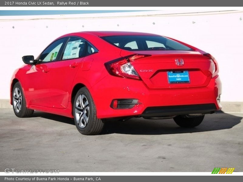 Rallye Red / Black 2017 Honda Civic LX Sedan