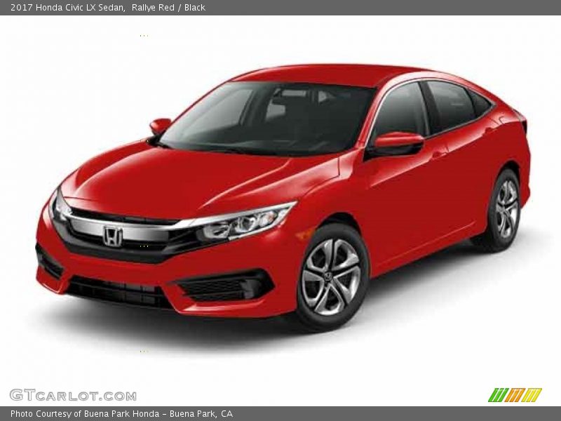 Rallye Red / Black 2017 Honda Civic LX Sedan