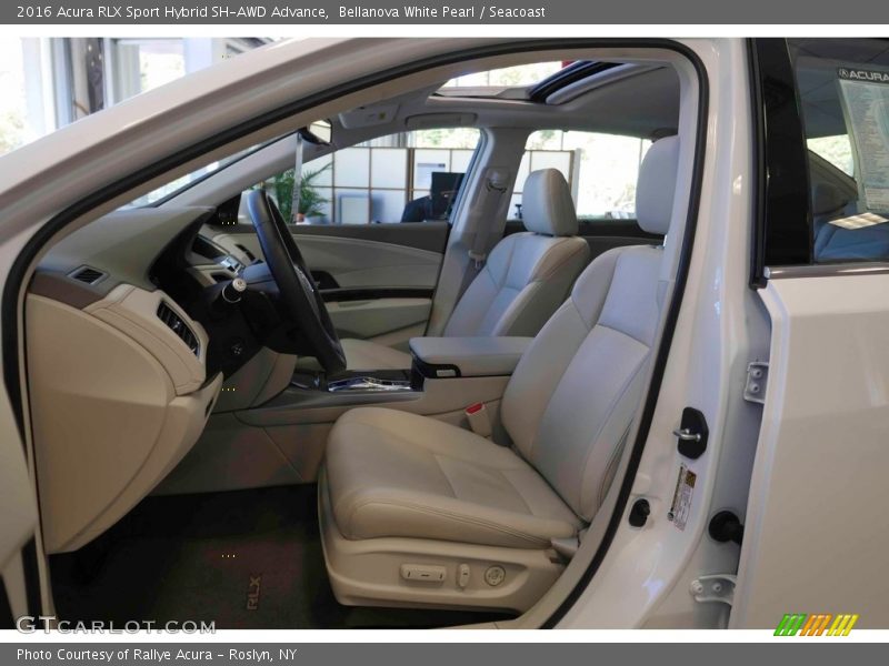 Bellanova White Pearl / Seacoast 2016 Acura RLX Sport Hybrid SH-AWD Advance