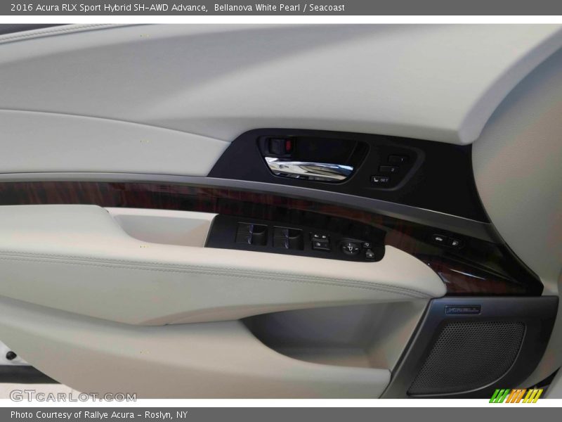 Bellanova White Pearl / Seacoast 2016 Acura RLX Sport Hybrid SH-AWD Advance