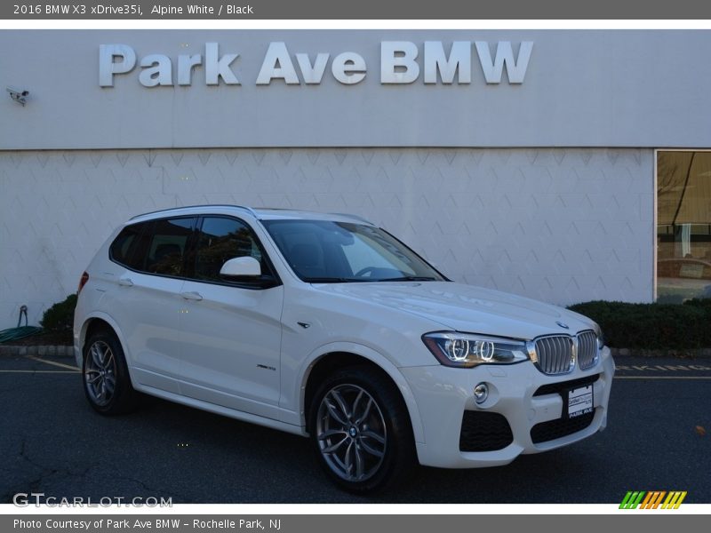 Alpine White / Black 2016 BMW X3 xDrive35i