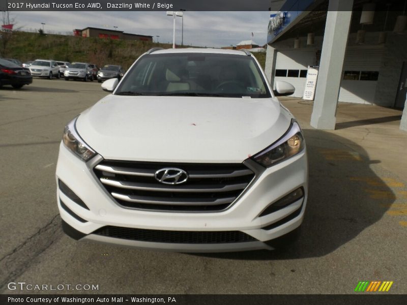 Dazzling White / Beige 2017 Hyundai Tucson Eco AWD