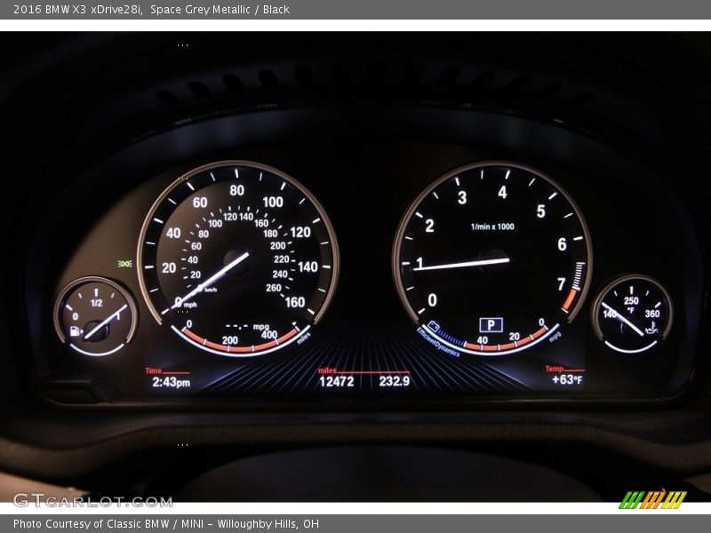 Space Grey Metallic / Black 2016 BMW X3 xDrive28i