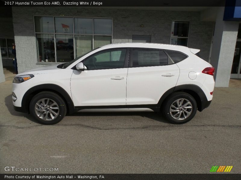 Dazzling White / Beige 2017 Hyundai Tucson Eco AWD