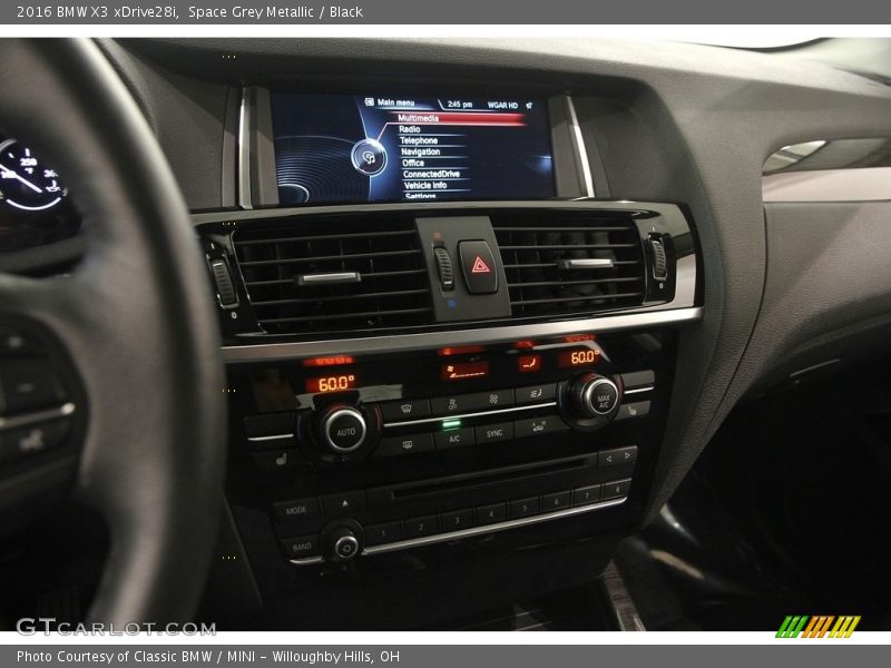 Space Grey Metallic / Black 2016 BMW X3 xDrive28i