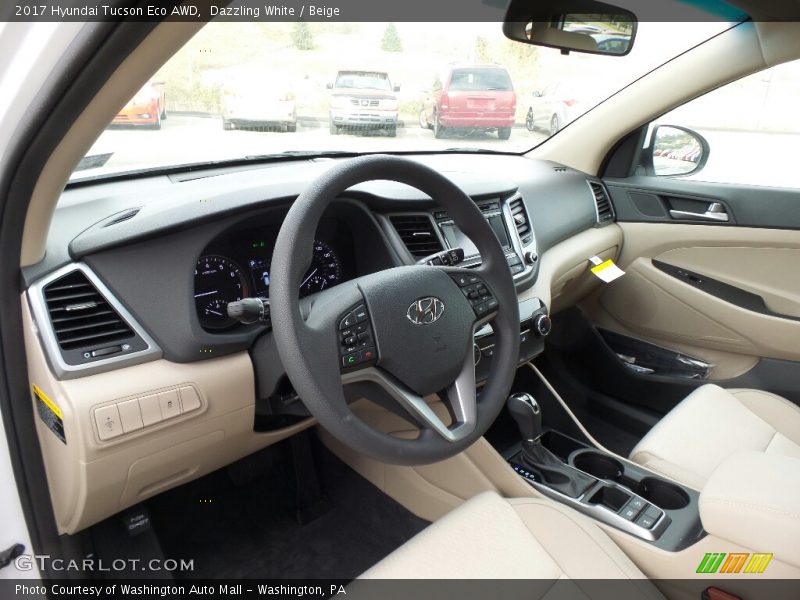  2017 Tucson Eco AWD Beige Interior