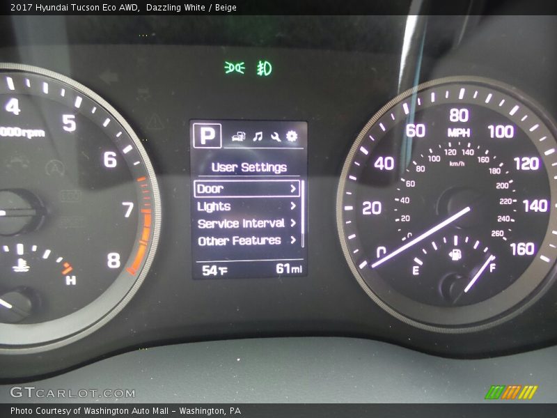 Dazzling White / Beige 2017 Hyundai Tucson Eco AWD