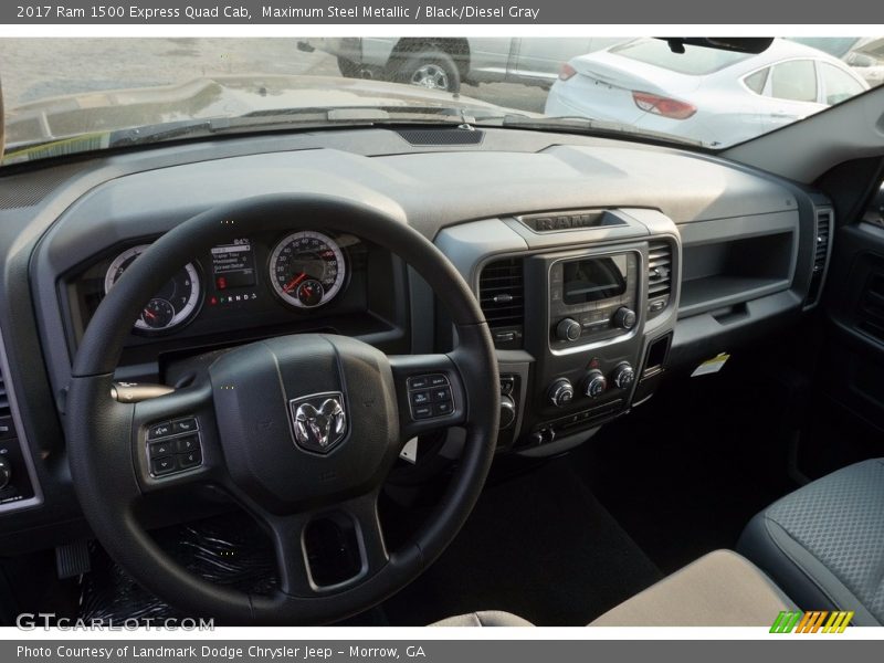 Maximum Steel Metallic / Black/Diesel Gray 2017 Ram 1500 Express Quad Cab