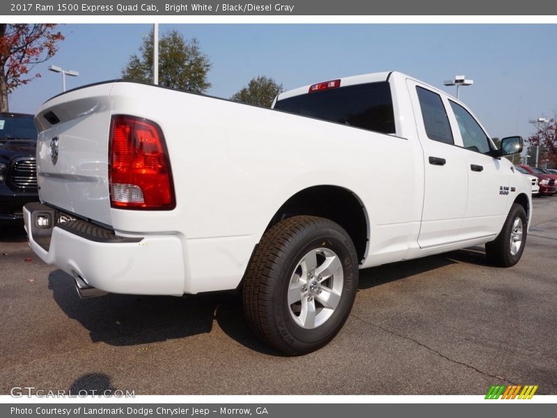 Bright White / Black/Diesel Gray 2017 Ram 1500 Express Quad Cab