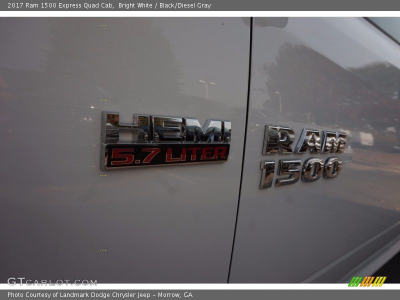 Bright White / Black/Diesel Gray 2017 Ram 1500 Express Quad Cab