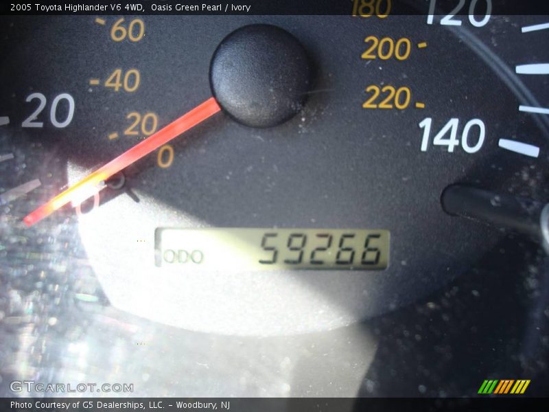 Oasis Green Pearl / Ivory 2005 Toyota Highlander V6 4WD