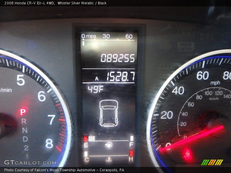 Whistler Silver Metallic / Black 2008 Honda CR-V EX-L 4WD
