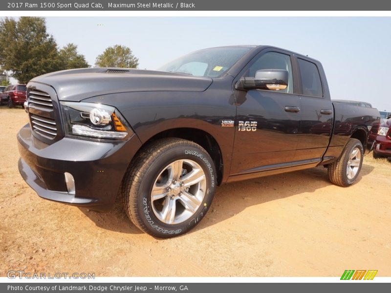 Maximum Steel Metallic / Black 2017 Ram 1500 Sport Quad Cab