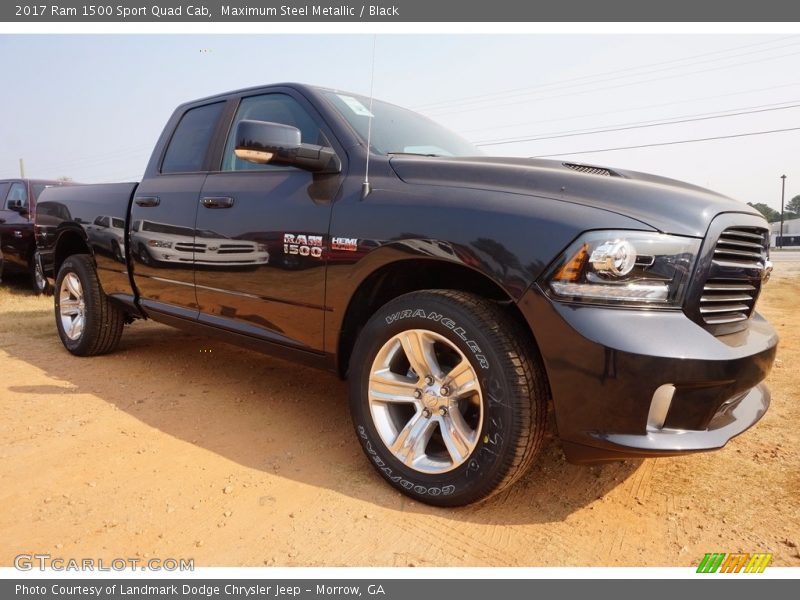 Maximum Steel Metallic / Black 2017 Ram 1500 Sport Quad Cab